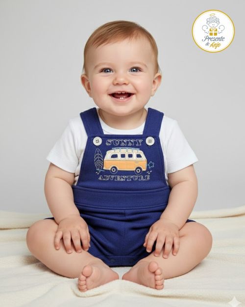 CONJUNTO JARDINEIRA INFANTIL- TAMANHO P AO G #26342 - PRESENTE DE ANJO