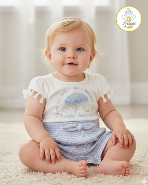 MACACÃO CURTO INFANTIL- TAMANHO P AO G #26357 - PRESENTE DE ANJO
