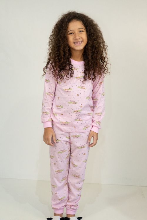 PIJAMA MANGA LONGA - ESTAMPADO - TAMANHO 4 AO 8 #202020 - MAFESSONI