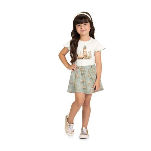 CONJUNTO  FEMININO -  INFANTIL - TAMANHO  4 AO 8 # 2001768 - MILON