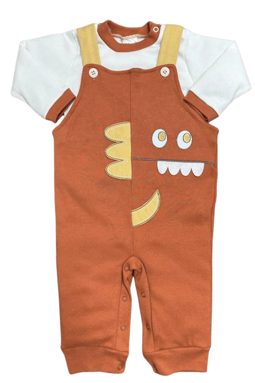 JARDINEIRA COM BODY - MASCULINO - TAMANHO RN AO G # 2648 - PETUTINHA