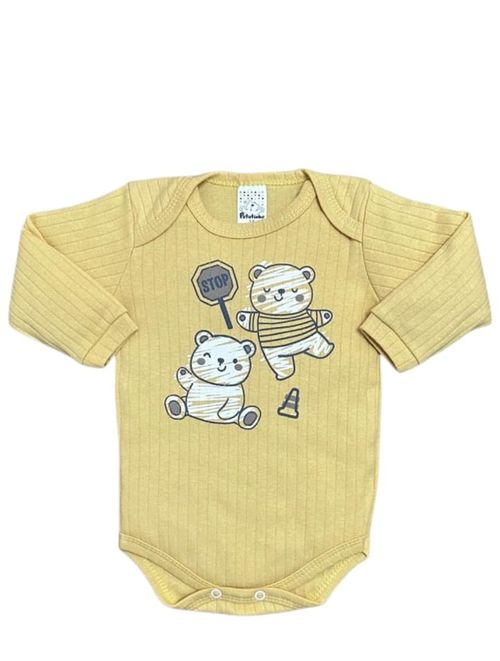 KIT BODY MANGA LONGA - MASCULINO - 3 UNIDADES - RN AO EG #8792 - PETUTINHA