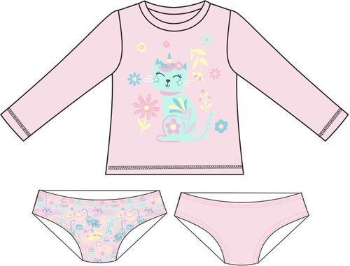 KIT CAMISETA E CALCINHA - 3 PEÇAS- TODDLER - TAMANHO 1 AO 3 # 2535176K - TIP TOP