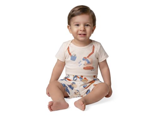 KIT BODY MANGA CURTA - 3 UNIDADES - TAMANHO RN AO G #EM15326 - BABY DUFY