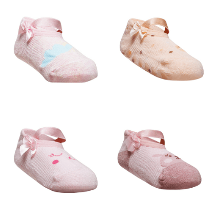 MEIA SAPATILHA COLORIDA - FEMININO - TAMANHO 16 A 20 # 0301775 - PIMPOLHO